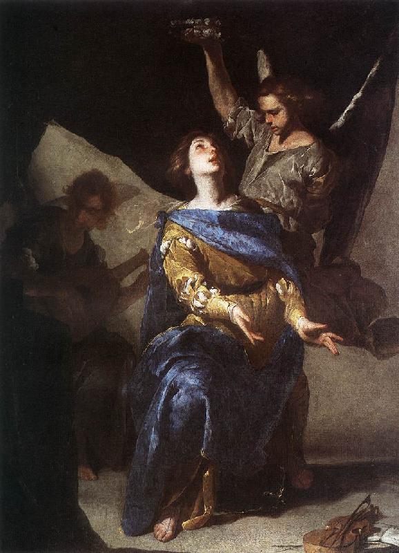 CAVALLINO, Bernardo The Ecstasy of St Cecilia df Germany oil painting art